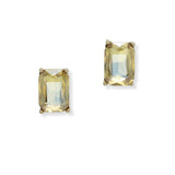 100915, RECTANGLE RHINESTONE STUD EARRING