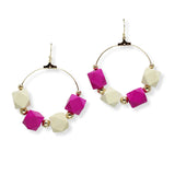 100935, GEOMETRIC WOOD BEADED EARRING