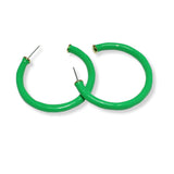 100936, ENAMEL ROUND HOOP EARRING