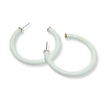 100936, ENAMEL ROUND HOOP EARRING