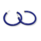 100936, ENAMEL ROUND HOOP EARRING