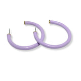 100936, ENAMEL ROUND HOOP EARRING