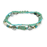 100938, MULTI LAYERED MIX BEADED STRETCH BRACELET