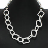 100944, GEOMETRIC TEXTURED METAL NECKLACE