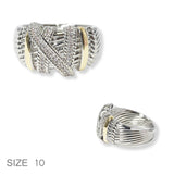 100968, DESIGNER INSPIRED CUBIC ZIRCONIA ACCENT BAND RING