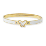 100990, BUTTERFLY ENAMEL STAINLESS STEEL BRACELET