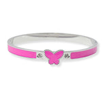 100990, BUTTERFLY ENAMEL STAINLESS STEEL BRACELET
