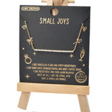 100993, GOLD DIPPED, "SMALL JOYS" DAINTY CUBIC ZIRCONIA BAR NECKLACE