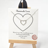 100995, GOLD DIPPED, "PASSIONATE LOVE" DAINTY HEART NECKLACE