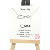 101001, WHITE GOLD DIPPED, "DREAM BIG" INFINITY NECKLACE