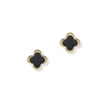 101009, DAINTY ENAMEL CLOVER STUD EARRING
