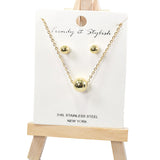 101014, BALL SLIDE STAINLESS STEEL PENDANT NECKLACE