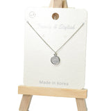 101023, ROUND CUBIC ZIRCONIA PENDANT NECKLACE