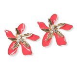 101034, ENAMEL FLOWER EARRING