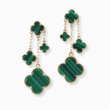 101036, MULTI CLOVER DROP DANGLE EARRING