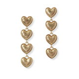 101037, MULTI HEART DROP DANGLE EARRING