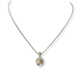 101050, 14K GOLD PLATED, HAMMERED GEOMETRIC DESIGNER INSPIRED PENDANT NECKLACE