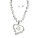 101096, HEART PEARL NECKLACE