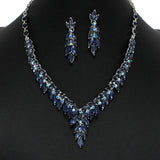 101100, MARQUISE RHINESTONE ACCENT NECKLACE SET
