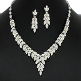101100, MARQUISE RHINESTONE ACCENT NECKLACE SET