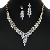 101100, MARQUISE RHINESTONE ACCENT NECKLACE SET