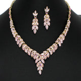 101100, MARQUISE RHINESTONE ACCENT NECKLACE SET