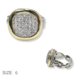 101126, MICRO PAVE CUBIC ZIRCONIA DESIGNER INSPIRED RING