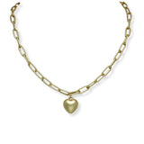 101137, HEART CHARM CHAIN NECKLACE
