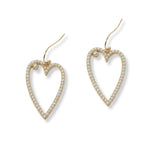 101147, PEARL PADDED HEART EARRING