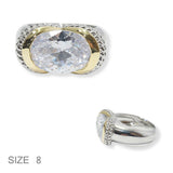Cubic Zirconia Designer Inspired Ring - view 3