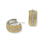 101168, 14K GOLD PLATED, DESIGNER INSPIRED THICK HOOP EARRING