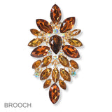 101170, MARQUISE RHINESTONE ACCENT EVENING PIN BROOCH