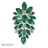 101170, MARQUISE RHINESTONE ACCENT EVENING PIN BROOCH