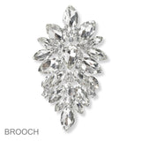 101170, MARQUISE RHINESTONE ACCENT EVENING PIN BROOCH