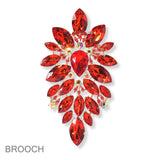 101170, MARQUISE RHINESTONE ACCENT EVENING PIN BROOCH