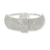 101171, CRYSTAL RHINESTONE CENTER OPEN BRACELET