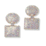101191, GEOMETRIC CRYSTAL RHINESTONE EARRING