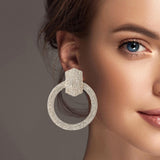 101195, GEOMETRIC CRYSTAL RHINESTONE EARRING