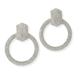101195, GEOMETRIC CRYSTAL RHINESTONE EARRING