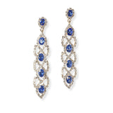 101198, OVAL CUBIC ZIRCONIA ACCENT CRYSTAL RHINESTONE EARRING