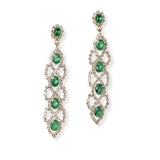 101198, OVAL CUBIC ZIRCONIA ACCENT CRYSTAL RHINESTONE EARRING