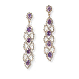 101198, OVAL CUBIC ZIRCONIA ACCENT CRYSTAL RHINESTONE EARRING