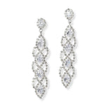 101198, OVAL CUBIC ZIRCONIA ACCENT CRYSTAL RHINESTONE EARRING