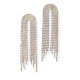 101203, CRYSTAL RHINESTONE TASSEL DROP EARRING