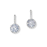 101214, ROUND CUBIC ZIRCONIA CRYSTAL RHINESTONE EARRING