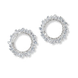 101217, ROUND CUBIC ZIRCONIA EARRING