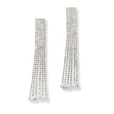 101220, CUBIC ZIRCONIA TASSEL DROP EARRING