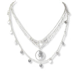 101223, GEOMETRIC CHARM MULTI LAYERED NECKLACE