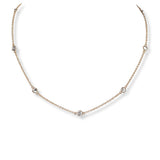 101227, DAINTY CUBIC ZIRCONIA ACCENT NECKLACE