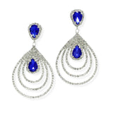 101229, TEARDROP ACCENT CRYSTAL RHINESTONE DANGLE EARRING